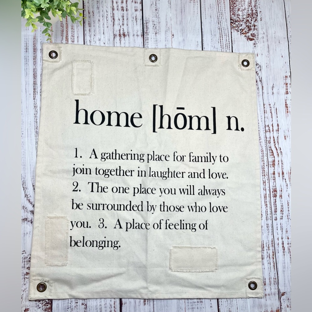 Canvas Wall Hanging with Home Definition